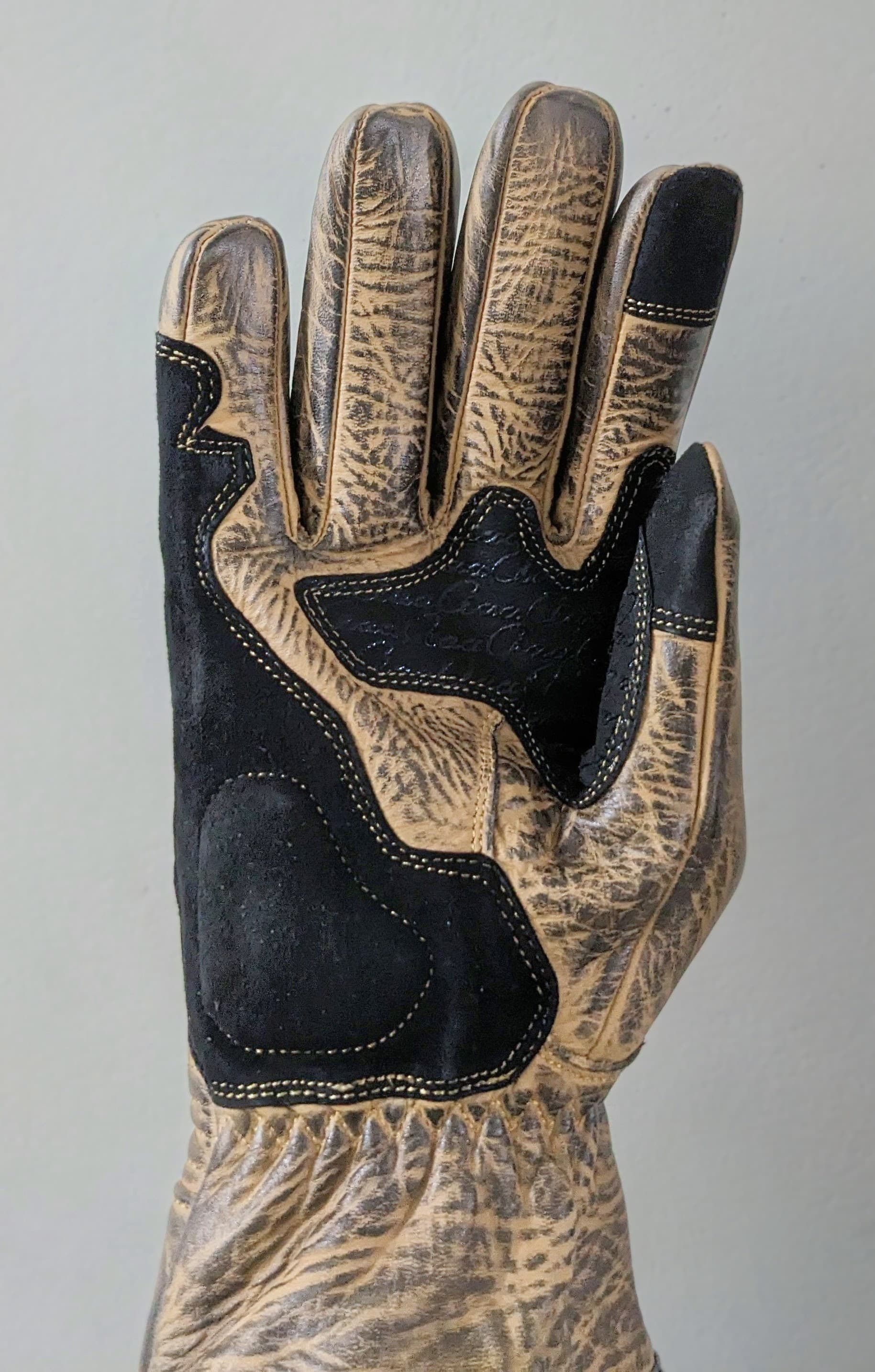 Premium Biker Leather Gloves- Rustic Brown