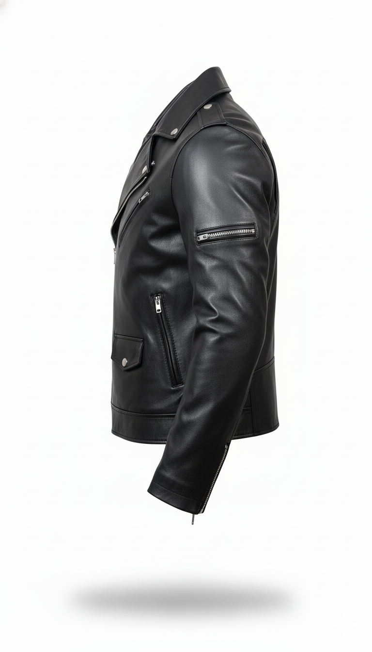 The Rebel- Handcrafted Pure Leather Biker Jacket