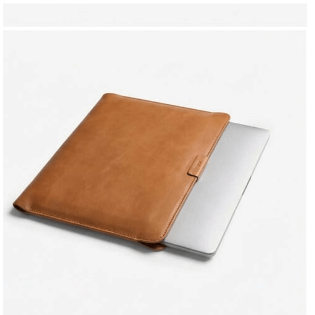 Premium Leather MacBook Sleeve – Magnetic Closure (Zero-Scratch Design)