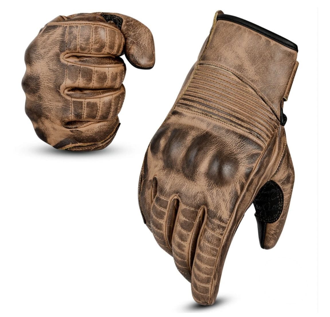 Premium Biker Leather Gloves