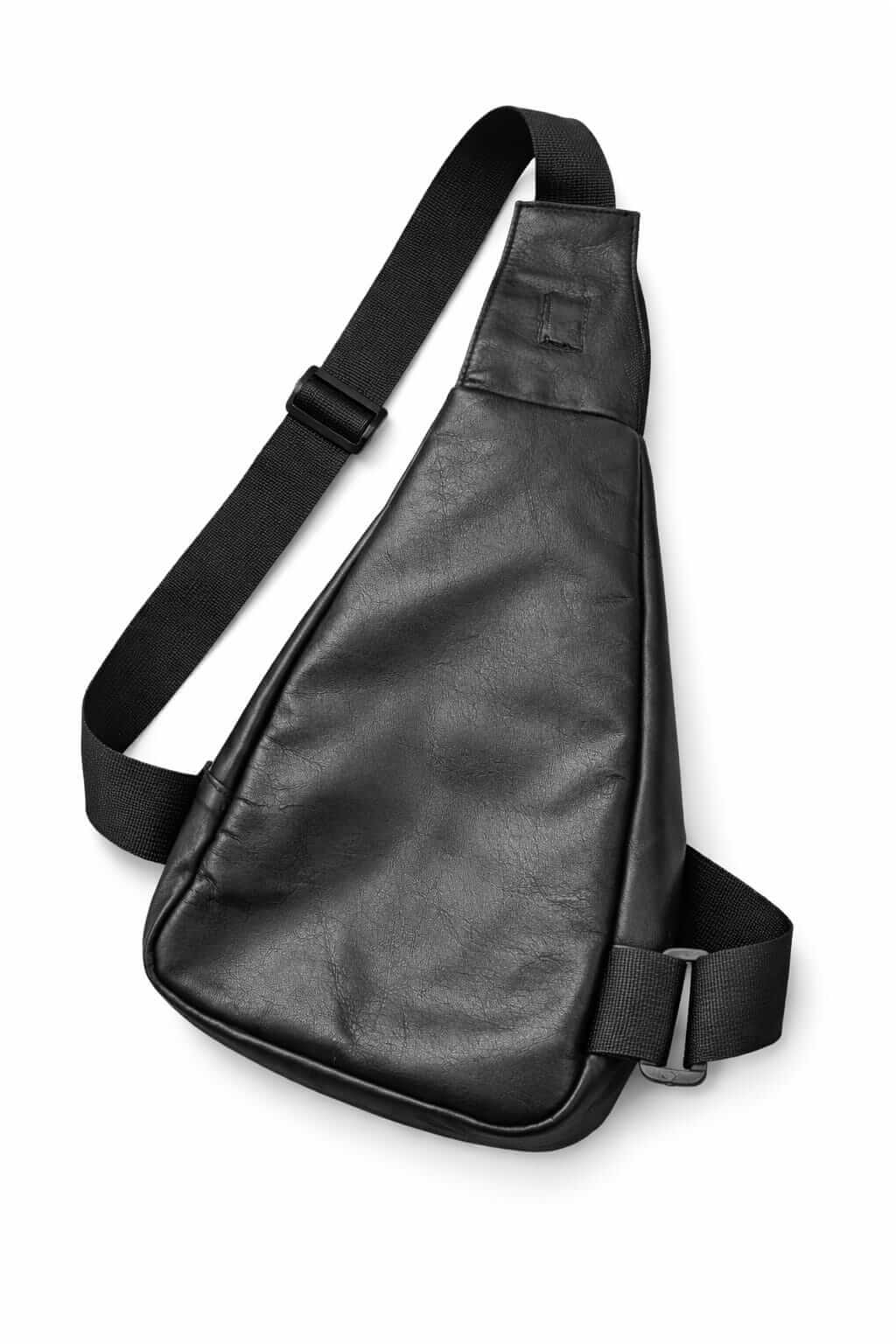 The Nomad — Genuine Leather Crossbody Sling Bag | Matte Black