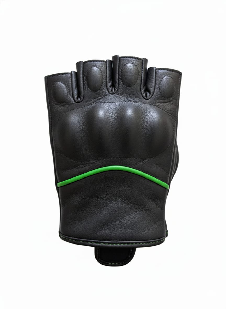Pro - Ride Leather Fingerless Gloves - AM Pure Leathers